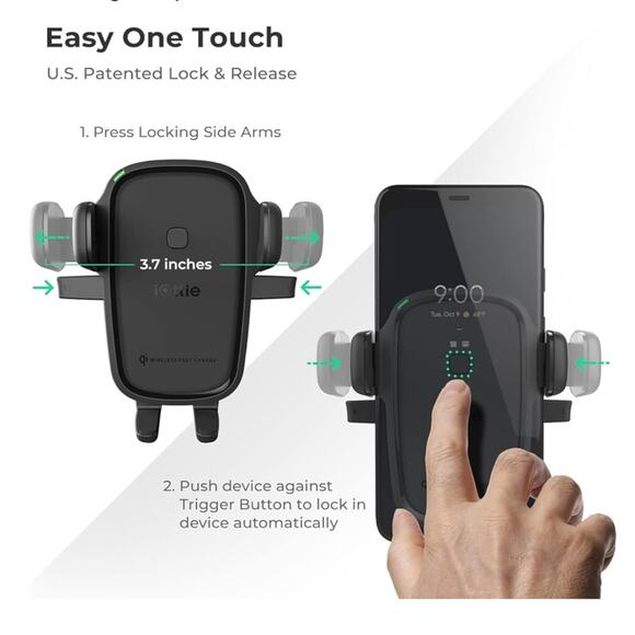Iottie | Easy One Touch Wireless 2 Car Phone Charger and Phone Holder HLCRIO142 - Picture 2 of 10